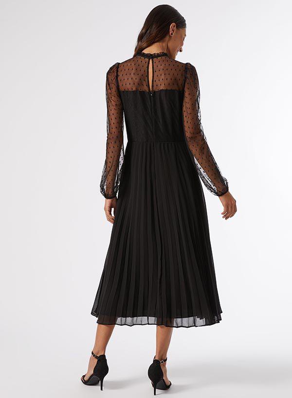 Warehouse black lace midi dress discount
