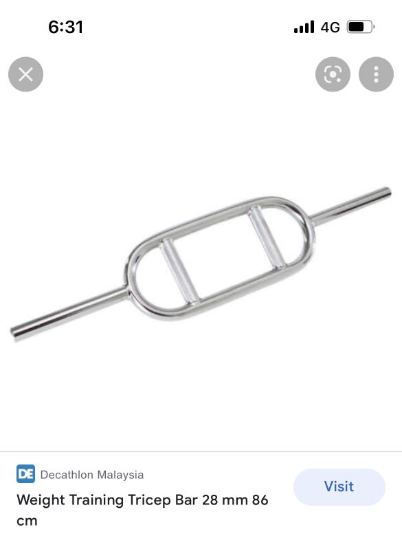 Decathlon tricep bar store