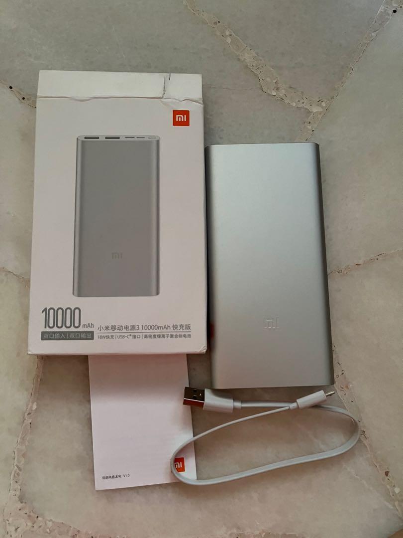 Xiaomi 10000mAh Power bank / portable charger Gen 3, Mobile Phones