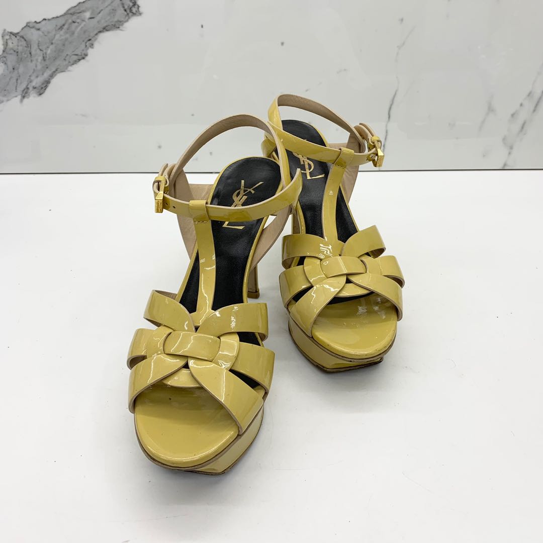 ysl yellow heels
