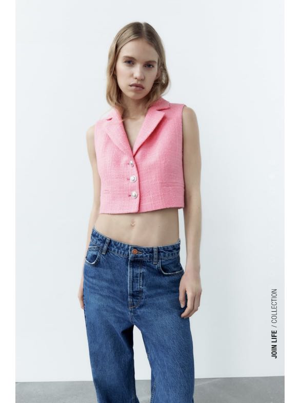 Zara pink vest Outlet