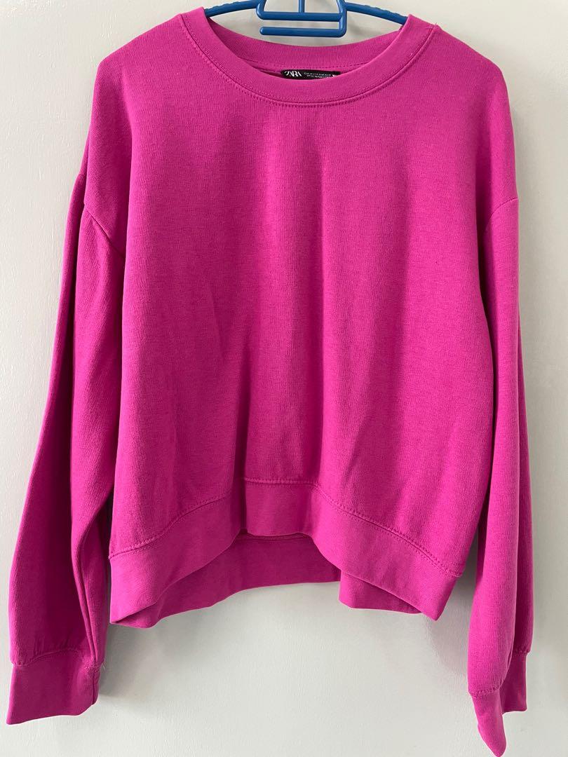 zara sweatshirt pink
