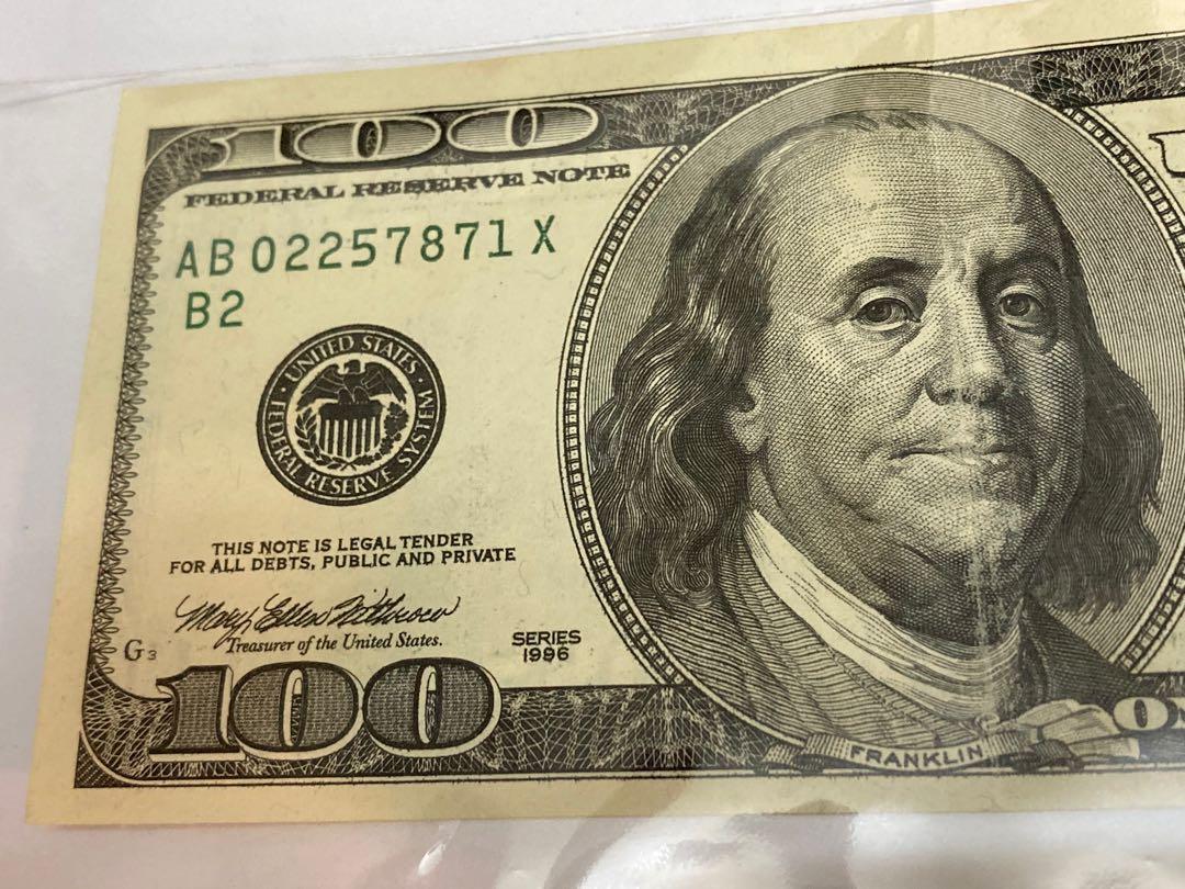 100元舊美金, 興趣及遊戲, 收藏品及紀念品, 錢幣- Carousell