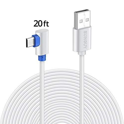 913 SUNGUY 6M Micro USB Cable Long 90 Degree Right Angle Micro