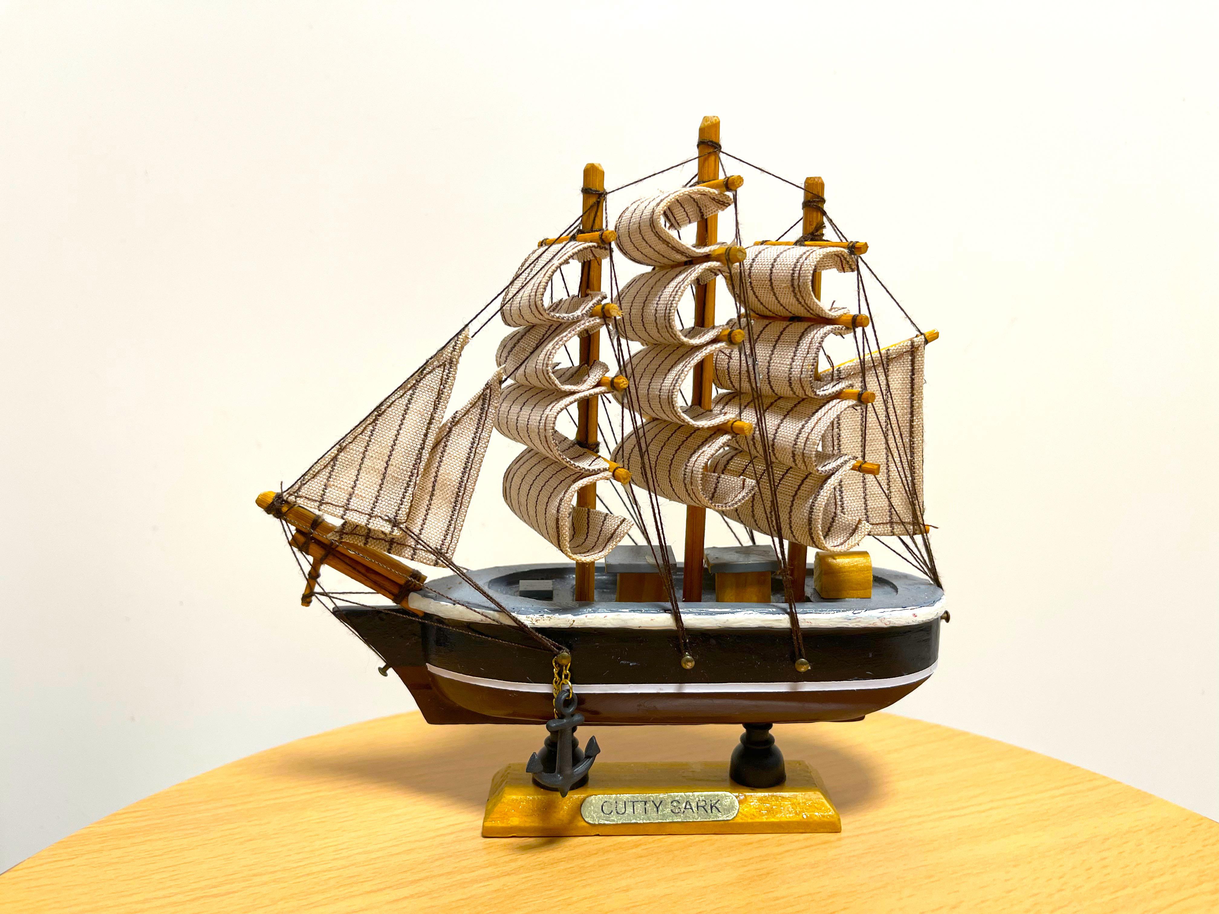 ⚓️ 懷舊木質帆船模型擺設Vintage Sailing Boat Model Decor Cutty
