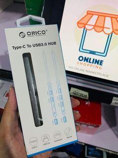 💯 Orico Type-C to 3-Port USB Hub with MicroSD Card Reader USB 3.0 Gray AH12F ❗️❗️💯