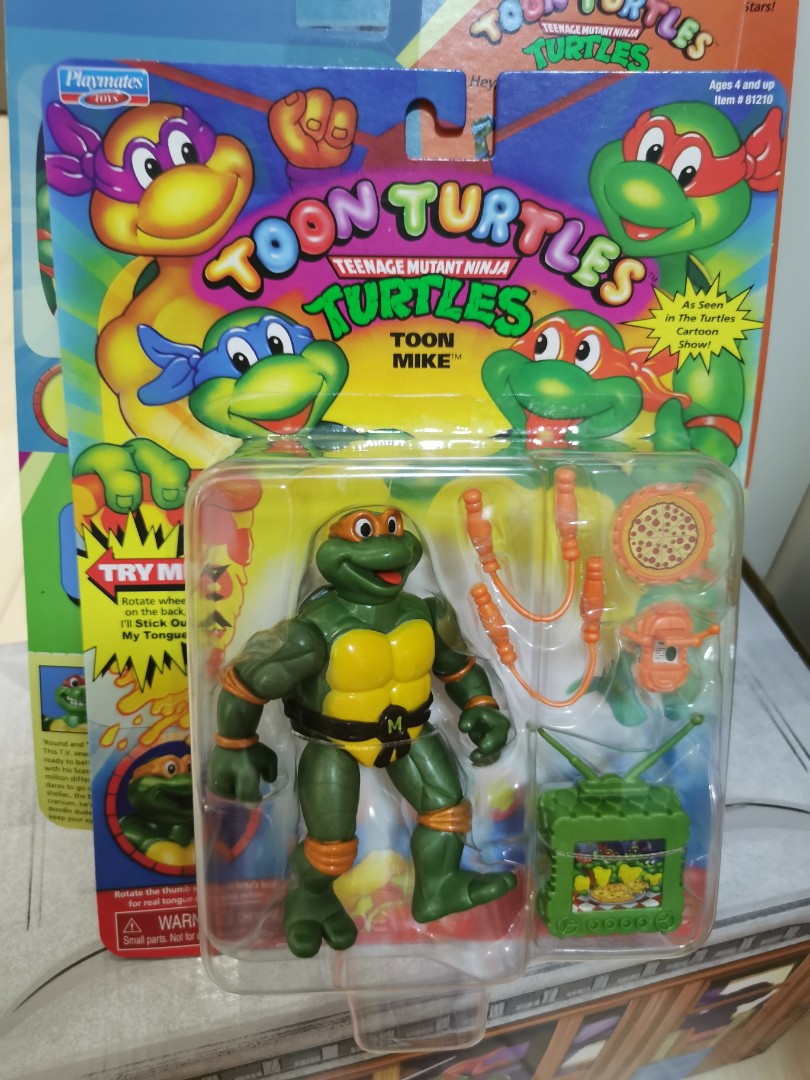 經典絕版復古卡通忍者龜Action Figure TMNT Unpunched Mike Figure MOC Playmates 1992 ...