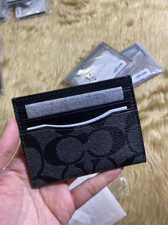 AUTHENTIC COACH Slim Id Card Case In Signature Canvas, Men's Fashion ...