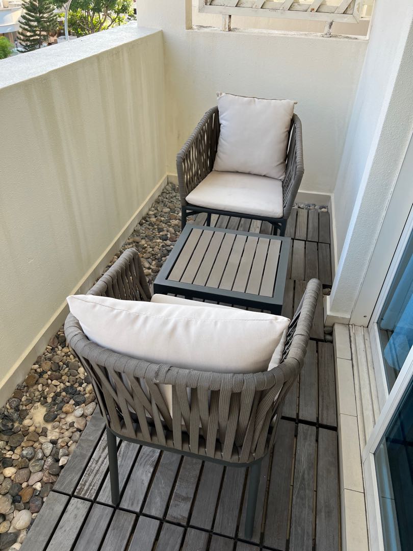 Balcony Table & Chair set, Furniture & Home Living, Outdoor Furniture