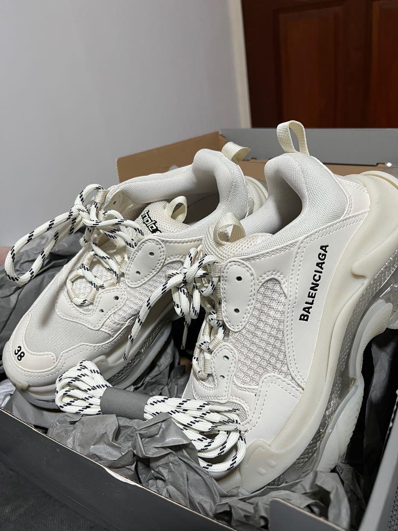 Balenciaga triple s white cheap 38