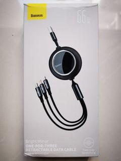 Baseus 3-in-1 retractable cable
