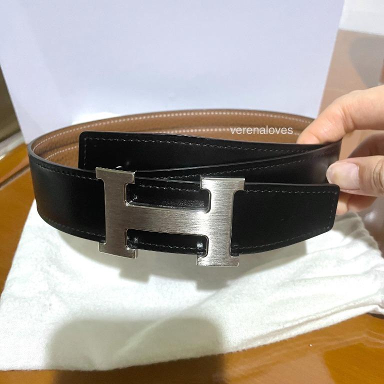 Belt Hermes Men Leather Reversible 32 mm 100 ORIGINAL, Fesyen Pria