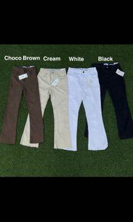 Bershka Twill Kick Flare Pants