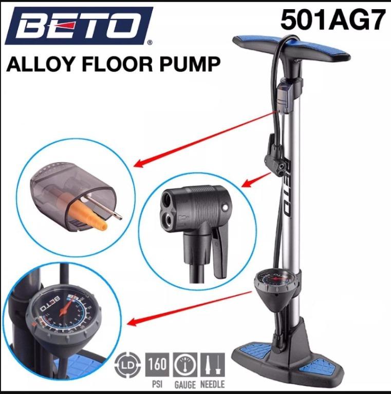 Beto bike cheap pump with gauge