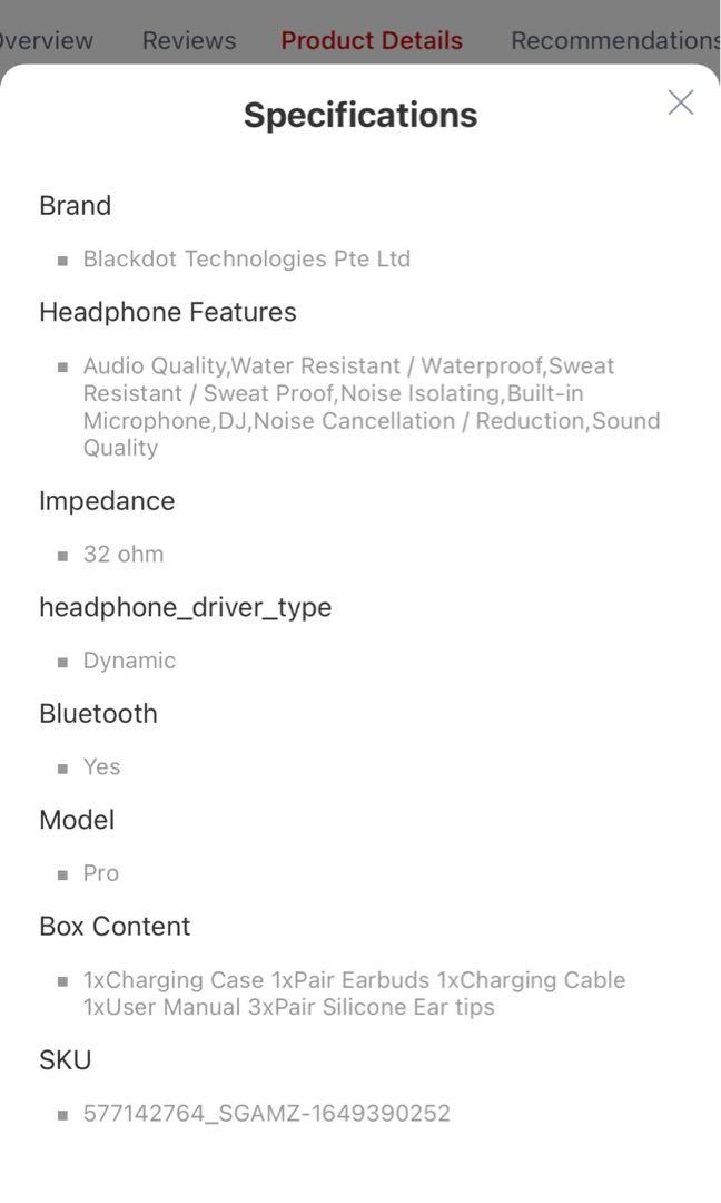 Blackdot cheap earbuds manual
