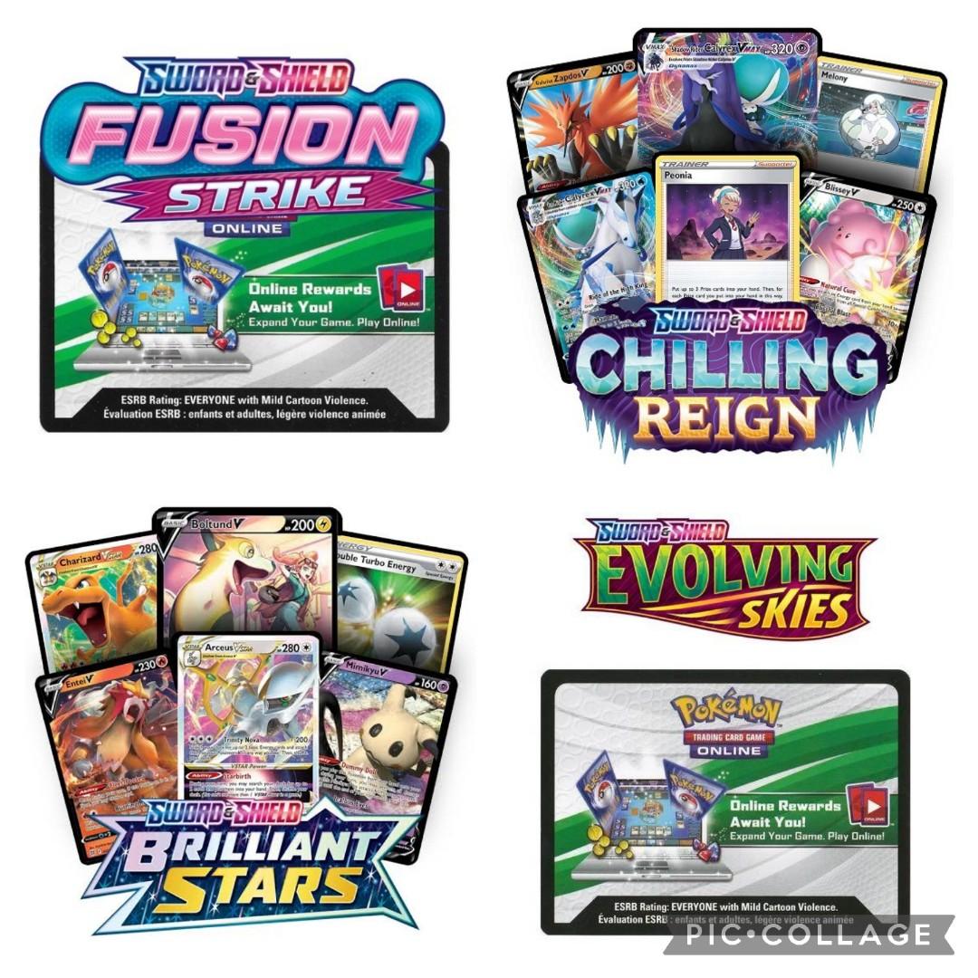 10x Chilling Reign Pokemon TCG ONLINE CODE Booster Packs Delivered In Game 