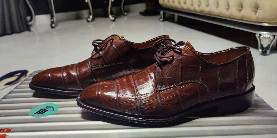 Men's genuine alligator sales shoes