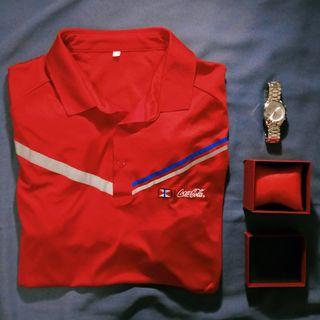 Coca-Cola Red Polo Shirt with Collar [One of a Kind] [Vintage]