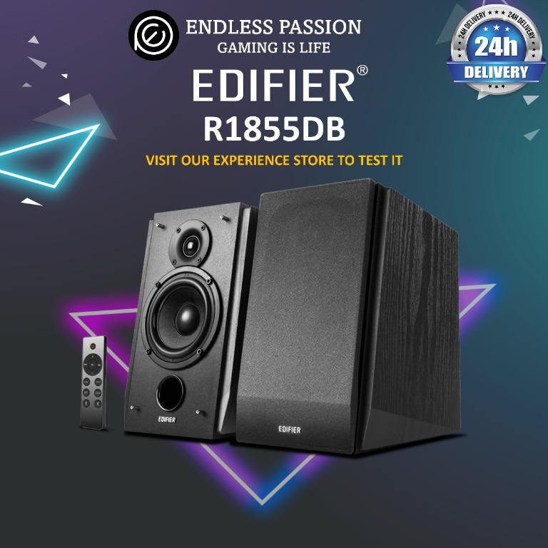 EDIFIER BOOKSHELF R1855DB MATTE BLACK BT5.0 70W, Audio, Soundbars