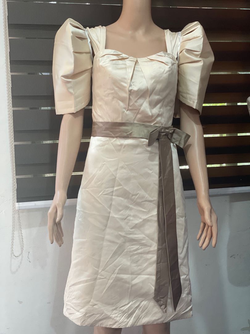 Beige filipiniana shop dress