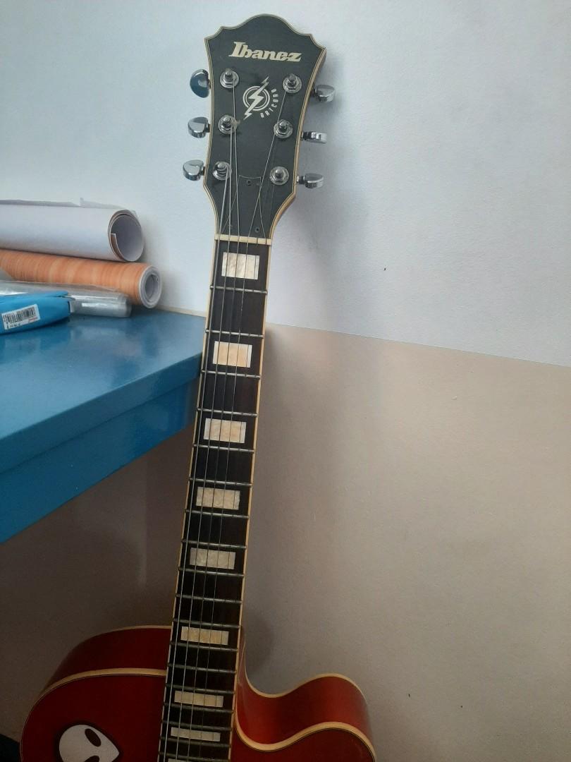 FS: Ibanez Artcore AF75 (Category: Musical Instruments) located in Mandaluyong City. Submitted by dale13x (Listing ID 1173404115, Image 2). Description: This guitar has been with me for less than a year. I am selling this as I'm moving out and I need to declutter. comes with guitar bag, free amplifier and adapter..