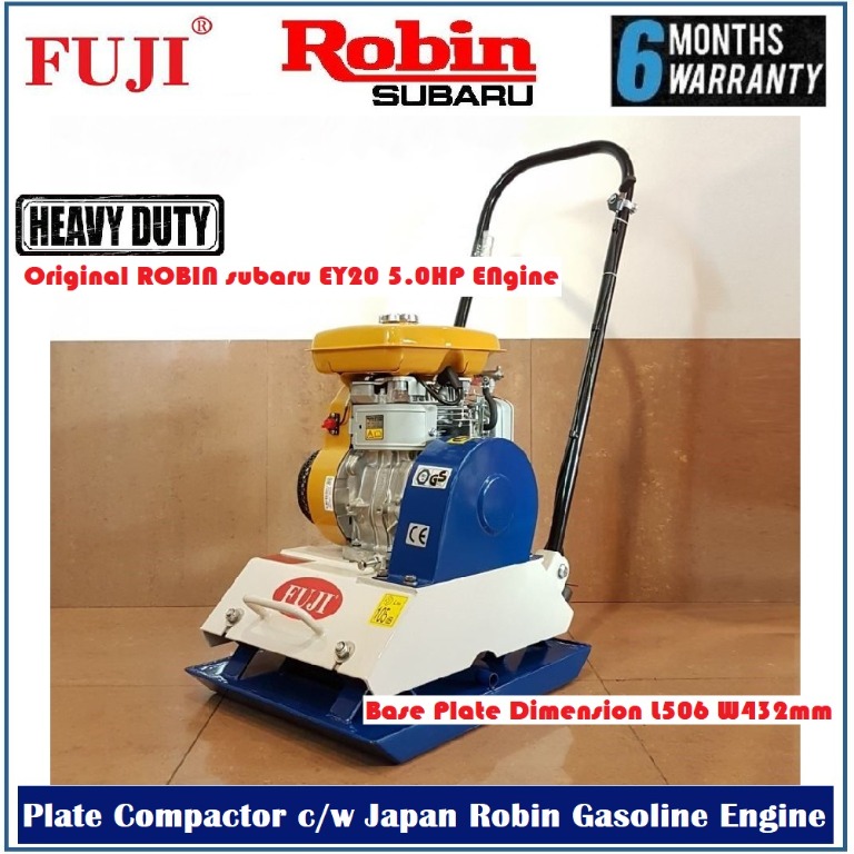 FUJI Plate Compactor c/w Japan Robin EY20D Gasoline Engine TKL80