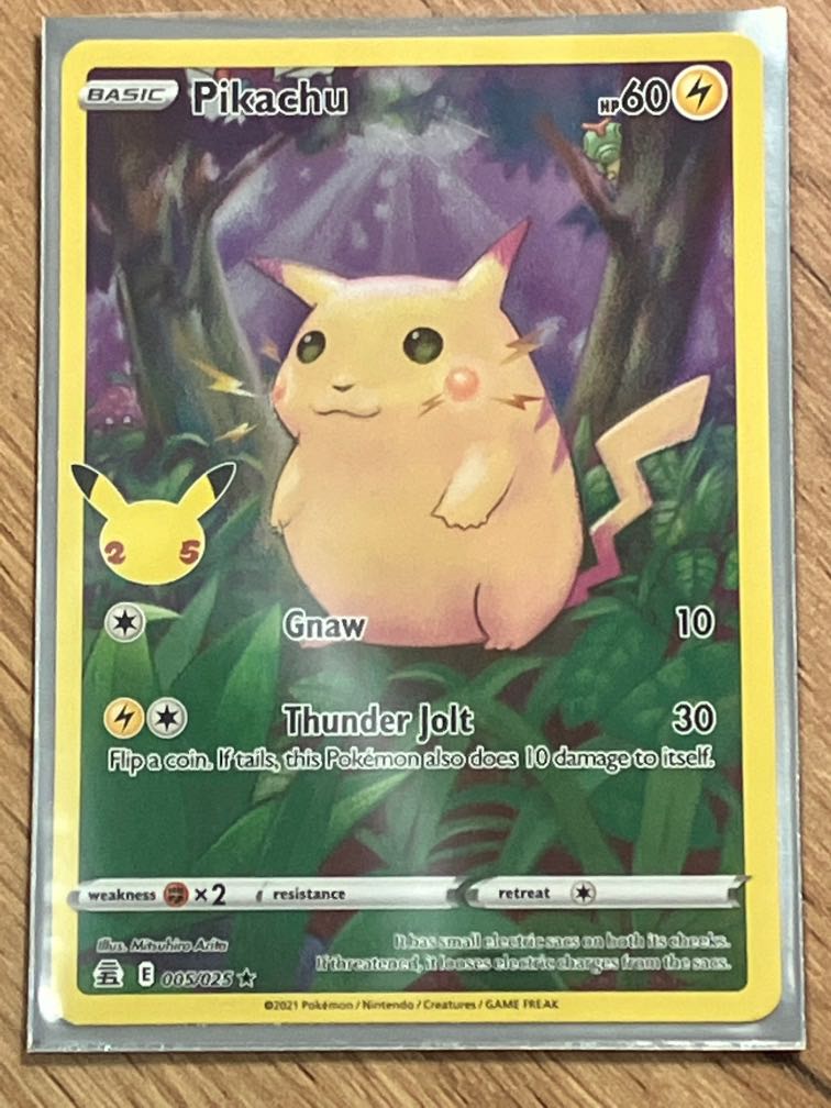 Full Art PikachuCelebrations, Hobbies & Toys, Toys & Games on Carousell