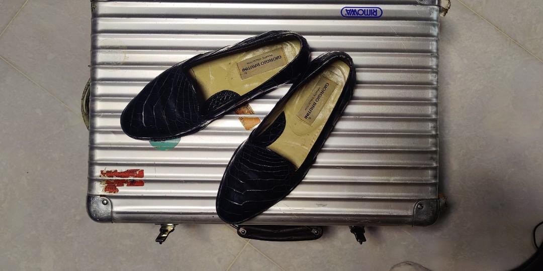 Giorgio Brutini genuine alligator belly slippers loafers Men s