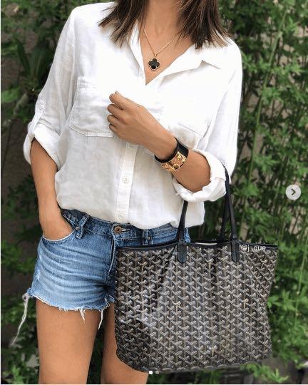Goyard pm tote best sale size