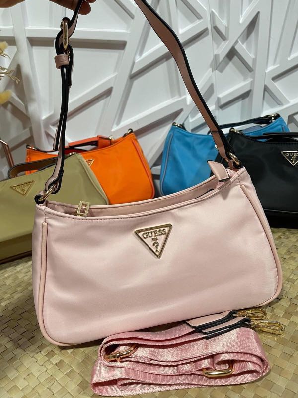 guess pink sling bag