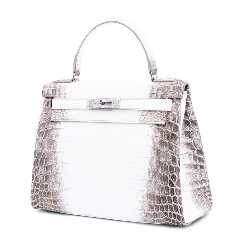 HERMÈS Diamond Himalaya Kelly 28 handbag in Matte Nile Croc with Diamond  encrusted White Gold hardware [Consigned]-Ginza Xiaoma – Authentic Hermès  Boutique