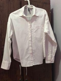 H&M kemeja putih katun