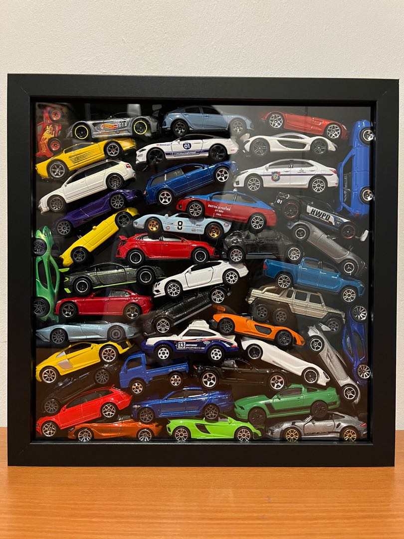 Hot wheels display frame, Hobbies & Toys, Toys & Games on Carousell