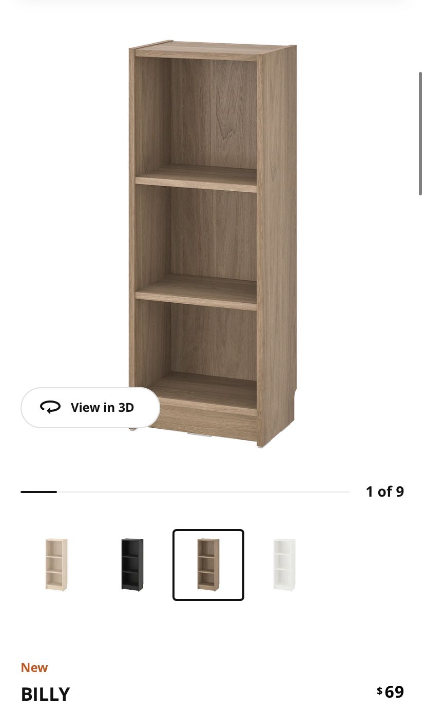 IKEA Billy Bookcase (oak effect), Furniture & Home Living, Furniture, Shelves, & Racks
