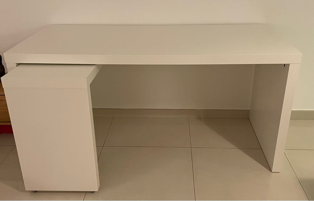 onespace adina 2 drawers writing desk white