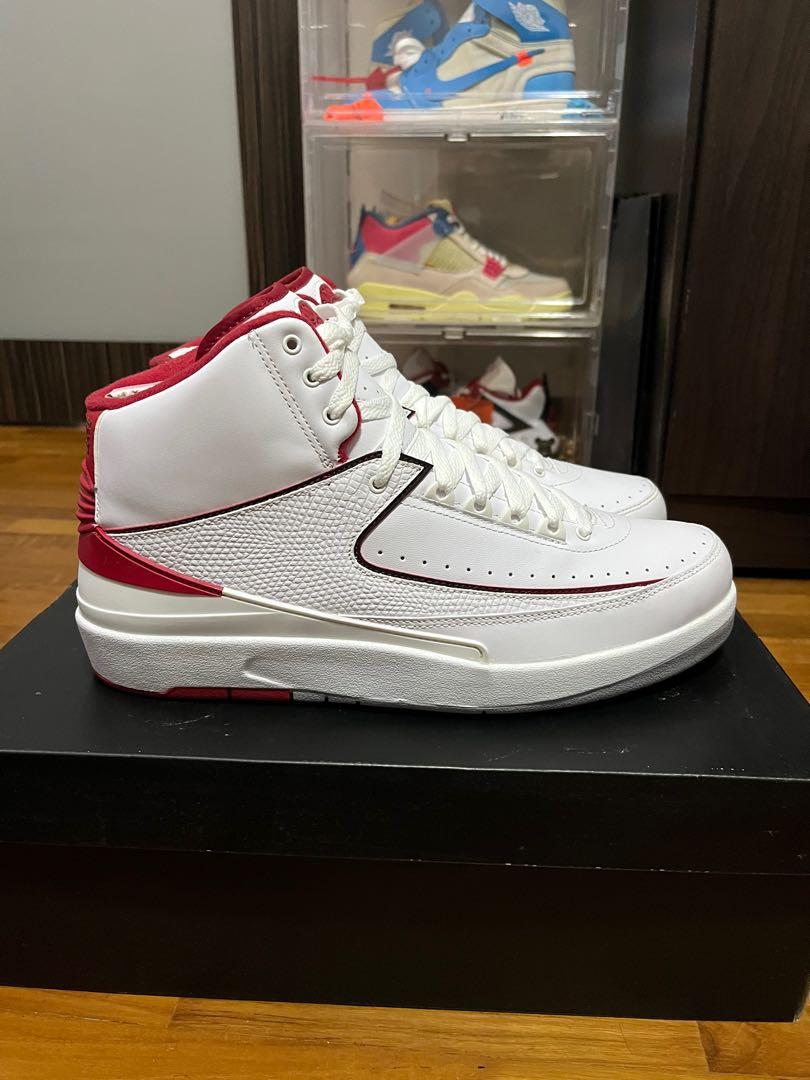 White and red jordan on sale 2