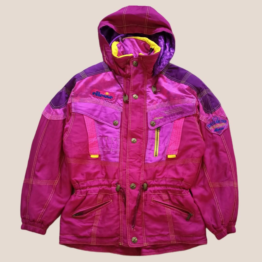 jaket ellesse vintage vtg snowboard snowboarding vtg jacket golf parasut windbreaker ski colorblok colorblock