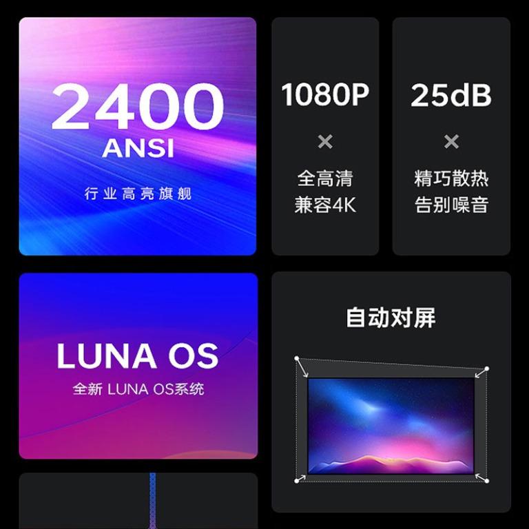 JmGO J10 Android Smart Home TV Projector DLP 3D Native 1080p HD 1850