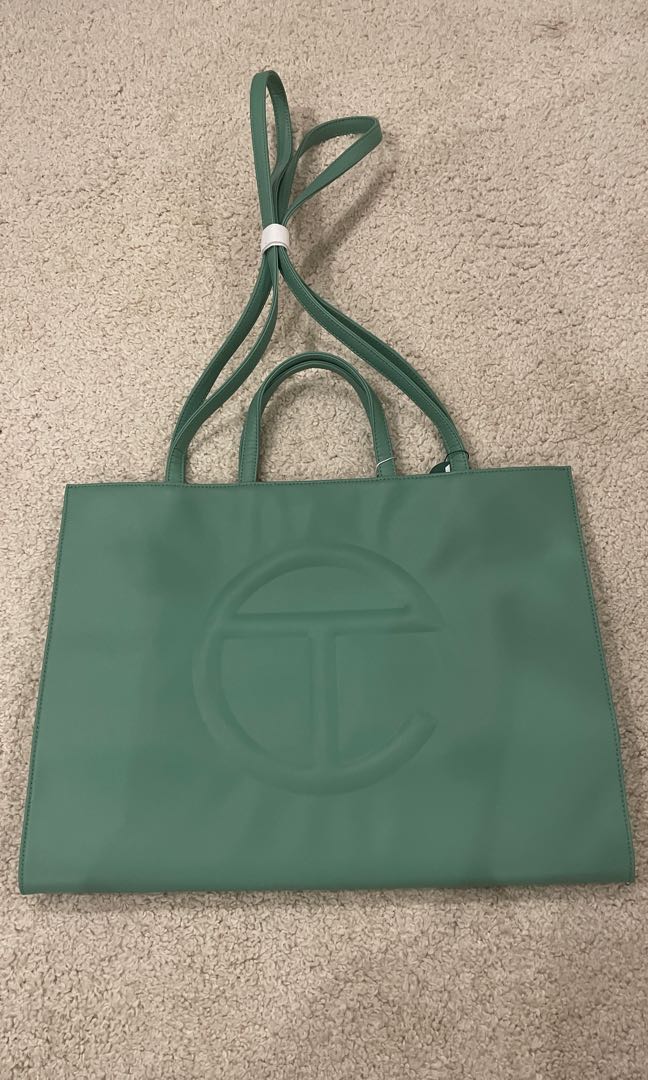 large sage telfar shopping bag, Women's Fashion, Bags & Wallets