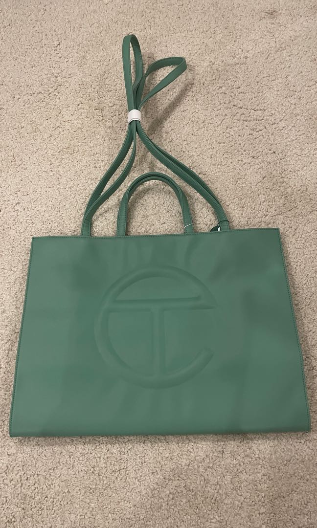 large sage telfar shopping bag, Women's Fashion, Bags & Wallets ...