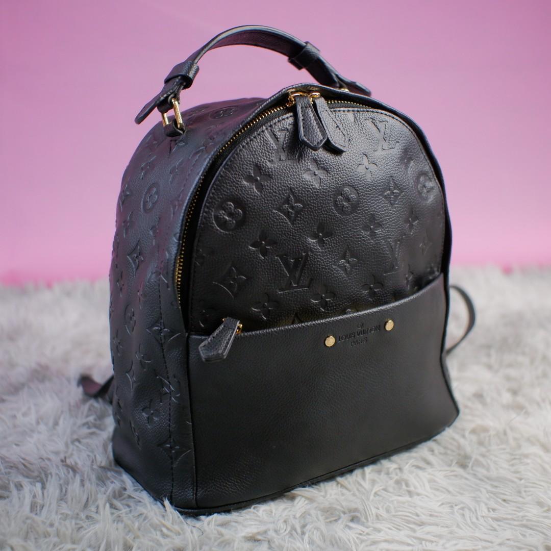 leather louis vuitton black backpack