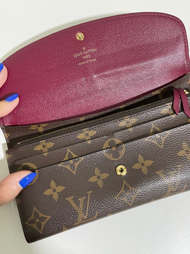 Louis Vuitton LV Emilie Wallet Monogram Fuchsia, Luxury, Bags & Wallets on  Carousell