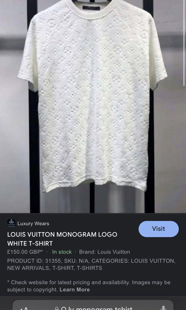 Louis Vuitton Tricolor Monogram T-Shirt White. Size S0