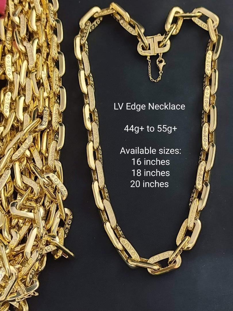LV EDGE NECKLACE & BRACELET 18K, Women's Fashion, Jewelry & Organizers,  Necklaces on Carousell