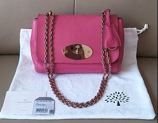 Mulberry Lily Glossy Goat Raspberry Pink Shoulder Crossbody Bag Clutch