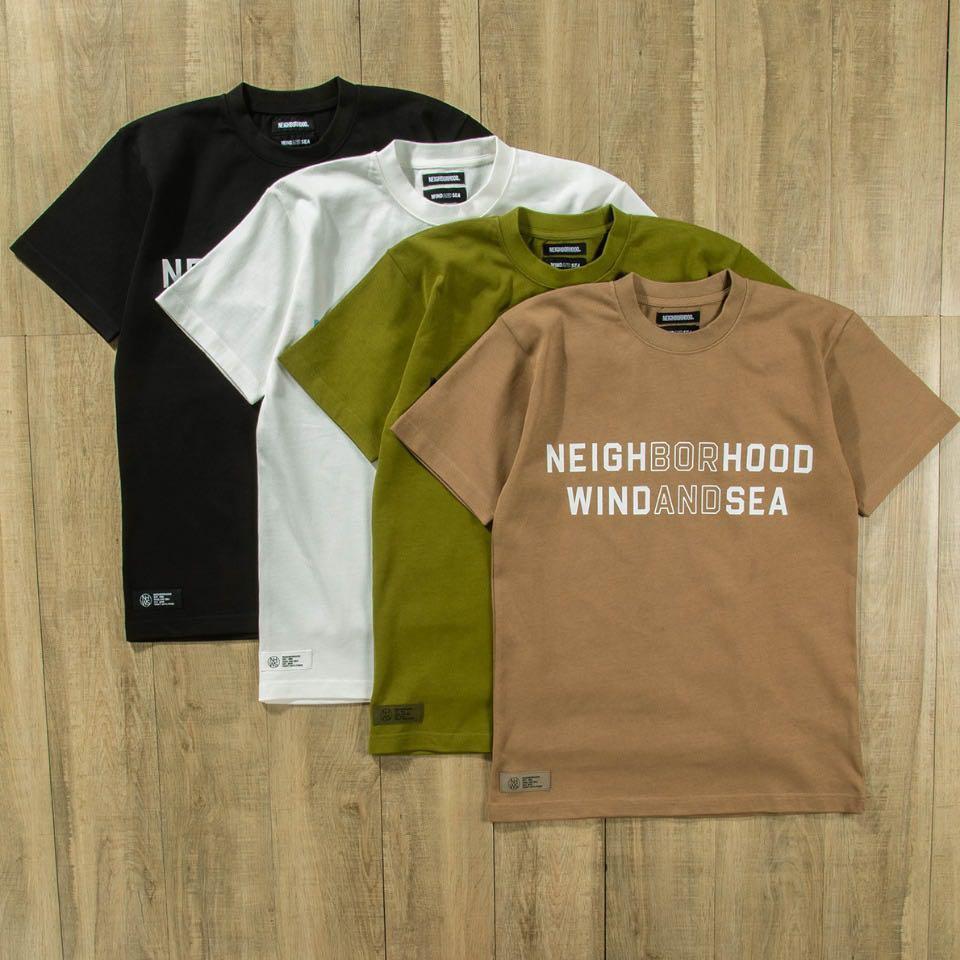 全新NEIGHBORHOOD × WIND AND SEA 22SS 重磅天竺棉TEE, 男裝, 上身及