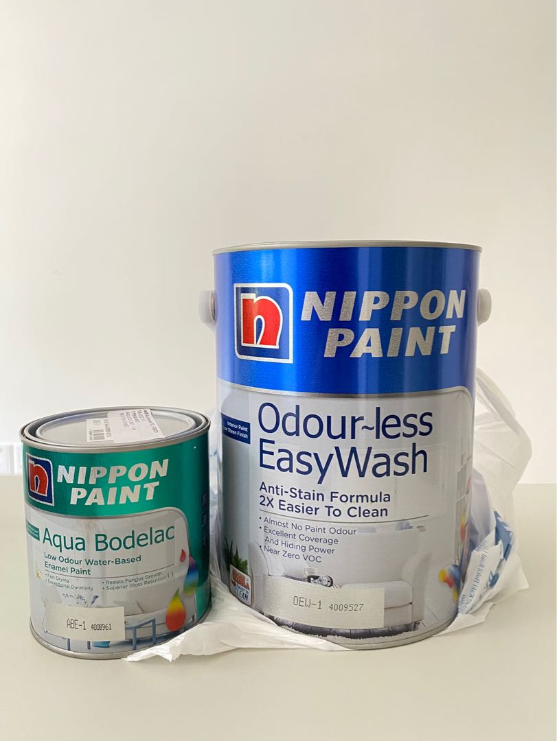 NEW Nippon Paint (Sail White) 5L & 1L, Home Services, Renovations, Painting & Wallpaper on Carousell