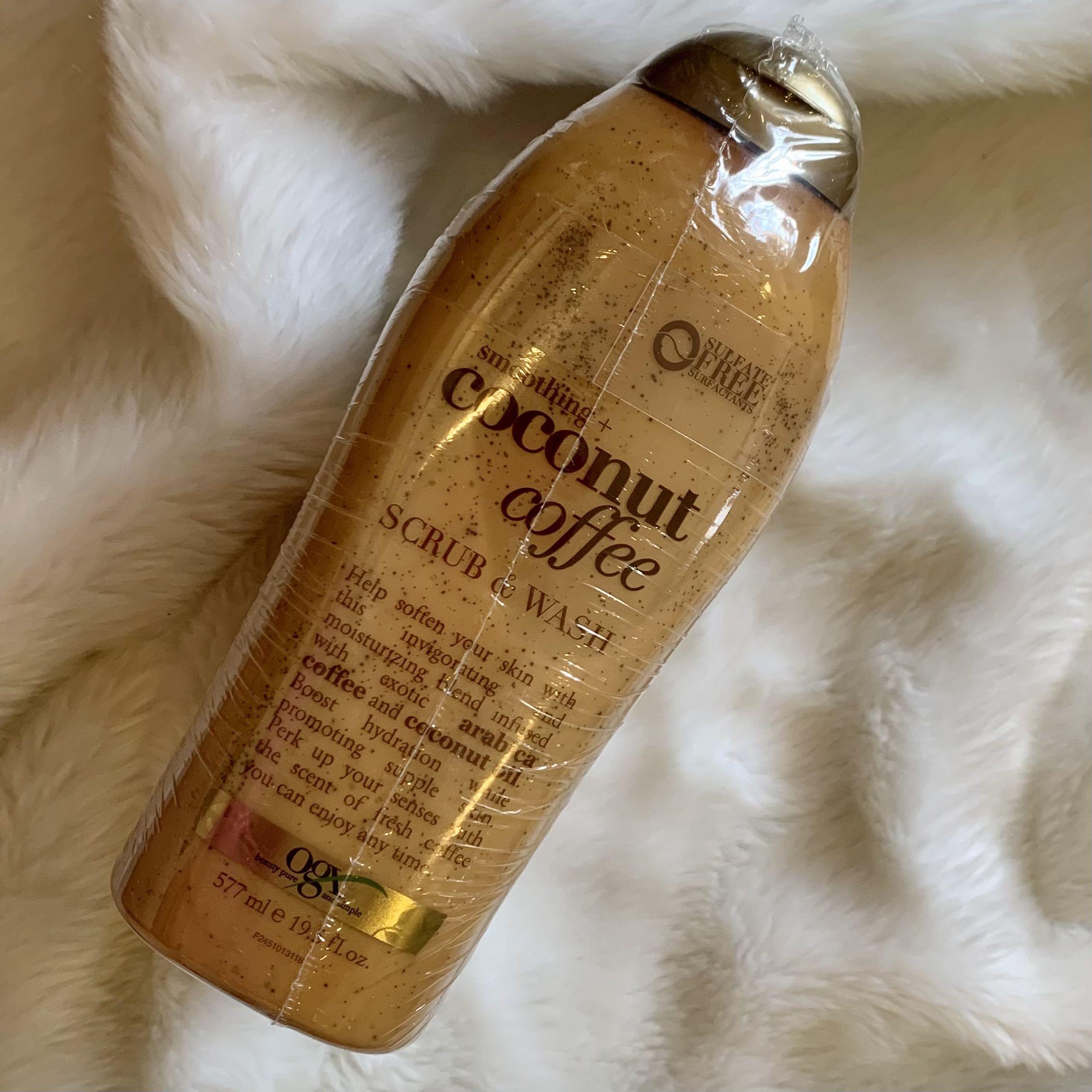 OGX Coconut Coffee Scrub and Wash (Category: Bath) located in Quezon City. Submitted by eclosetbyems (Listing ID 1165331367, Image 1). Description: OGX Coconut Coffee Scrub and Wash OGX Coconut Coffee Scrub and Wash 🧴 📍Php 930 Bought from US 🇺🇸 ✔️Authentic on hand and ready to ship 📣A must try! You don’t just drink coffee, you bathe with it! 🚿Bye-bye dry skin! Get glowing and invigorate your senses. Our OGX Scrub & Wash, is infused with exo