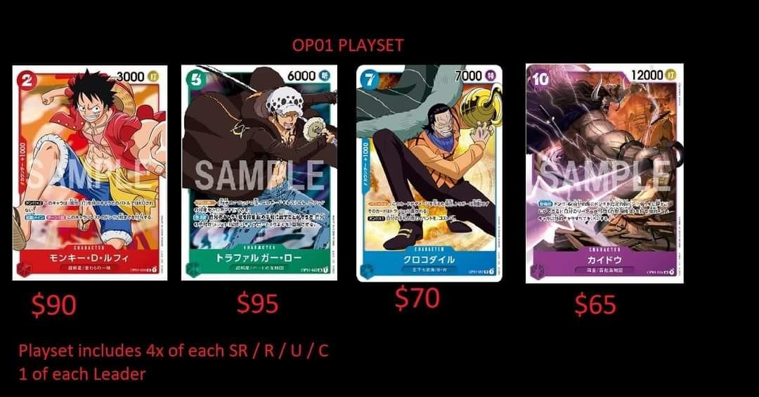 One Piece Tcg Op01 Colour Playset Hobbies Toys Toys Games On Carousell