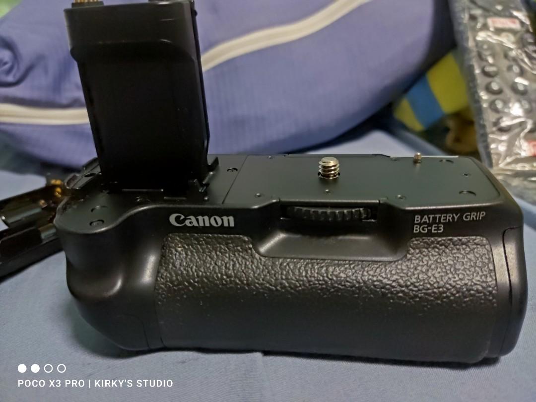 Original canon battery grip BGE3, Photography, Cameras on Carousell